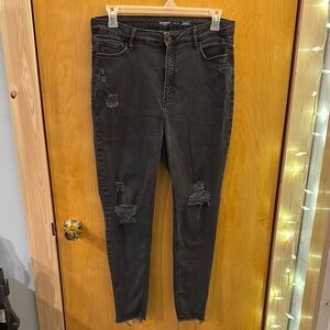 Old Navy Rockstar Distressed Black Jeans